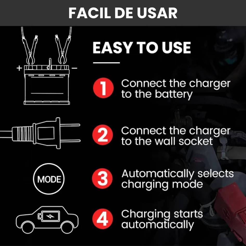 Cargador de Batería Inteligente - Recupera tu batería sin cambiarla