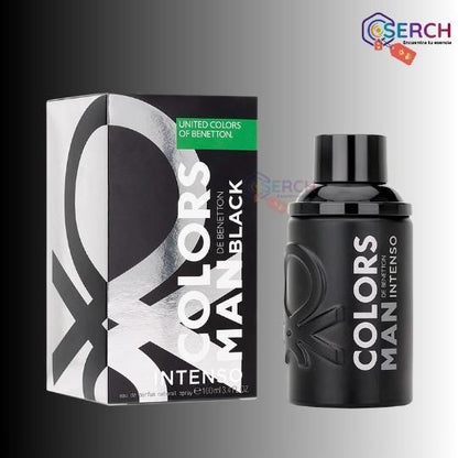 BENETTON - COLORS MAN BLACK INTENSO EDP MEN - 3.4 oz (100 ml)