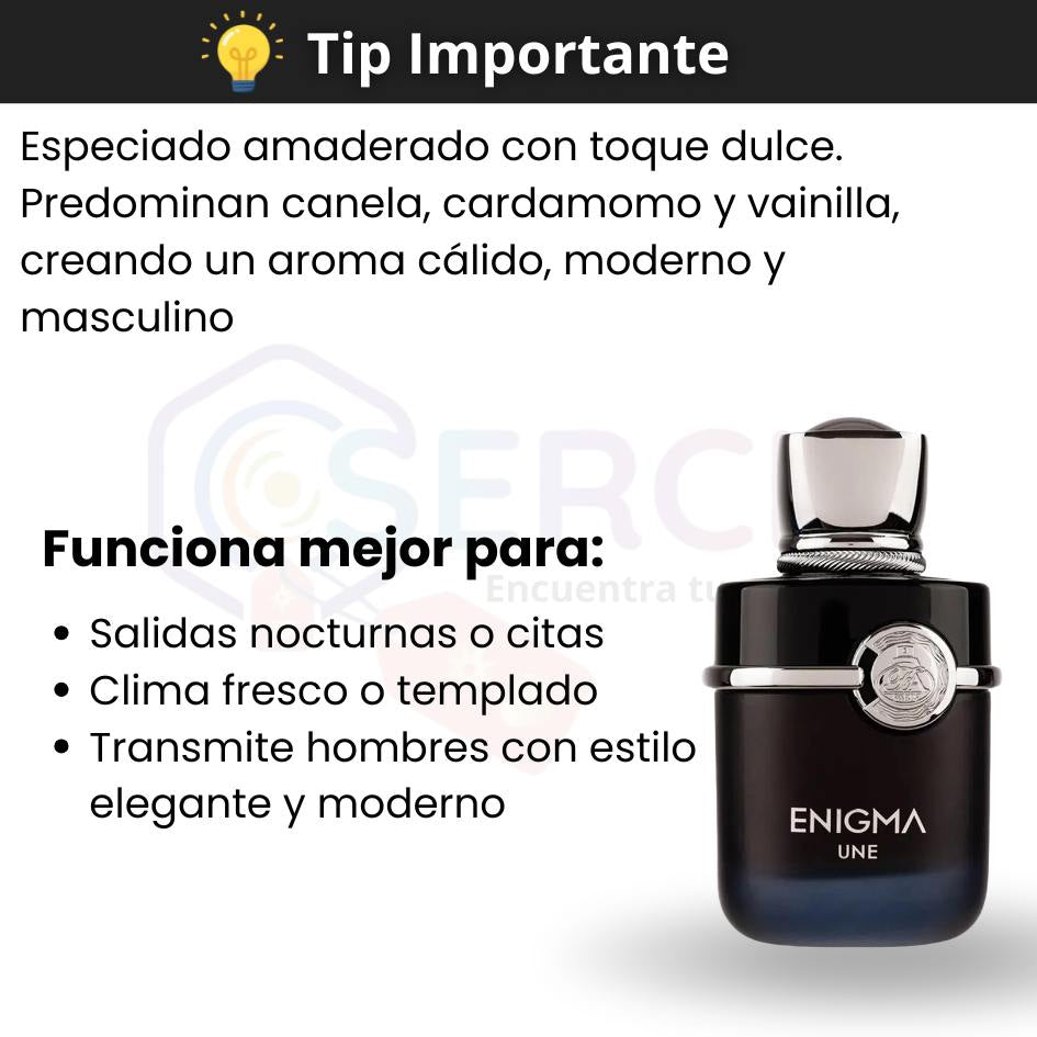 FRAGANCE WORLD - ENIGMA UNE EDP MEN - 3.4oz - 100 ml