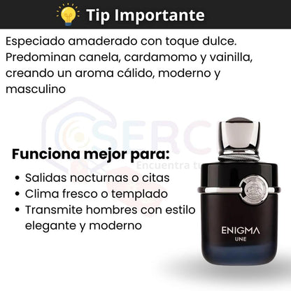 FRAGANCE WORLD - ENIGMA UNE EDP MEN - 3.4oz - 100 ml