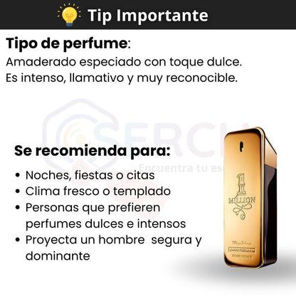 PACO RABANNE - 1 MILLION EDT MEN - 3.4oz (100 ml)