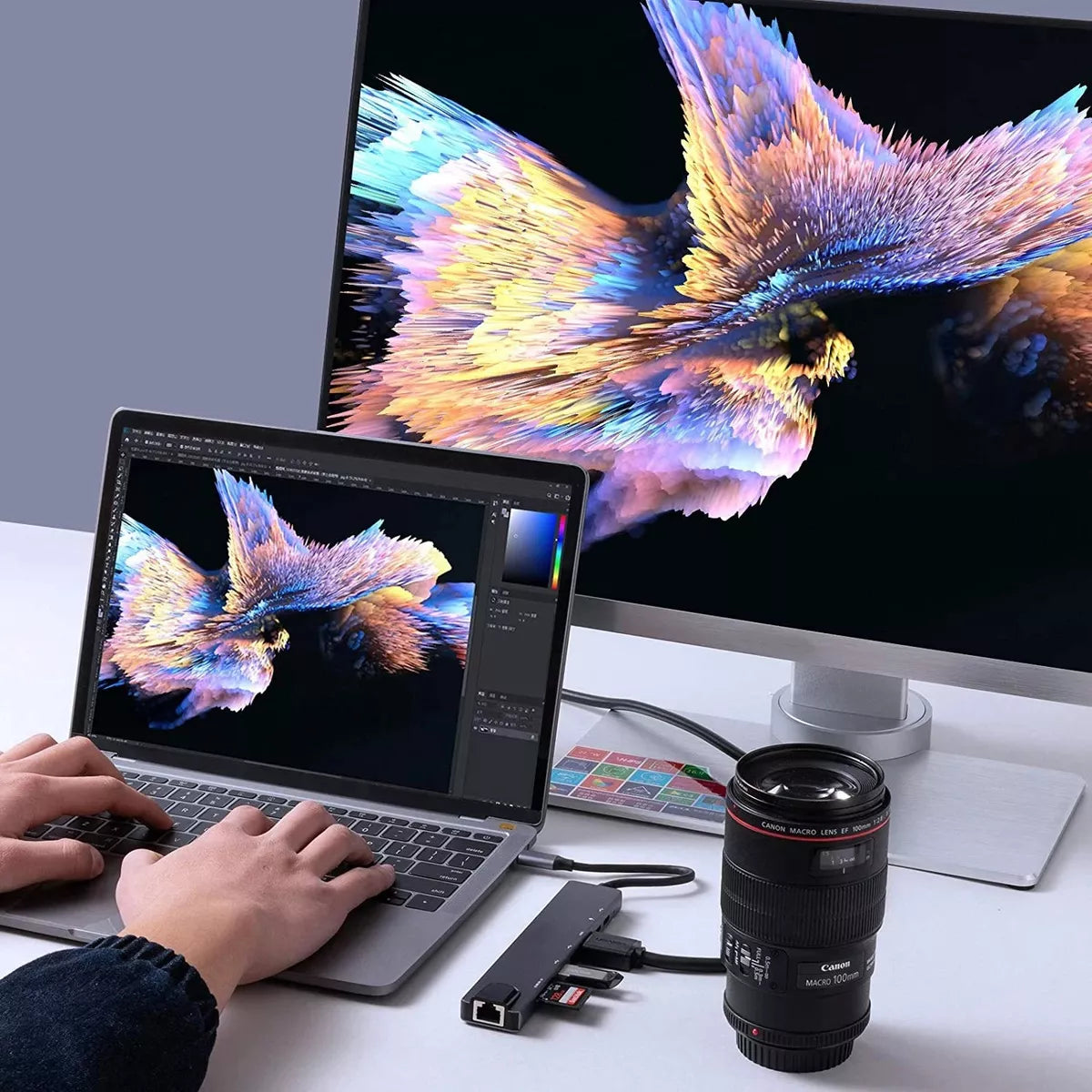 HUB USB-C 8 en 1 - Potencia y Versatilidad en un Solo Dispositivo