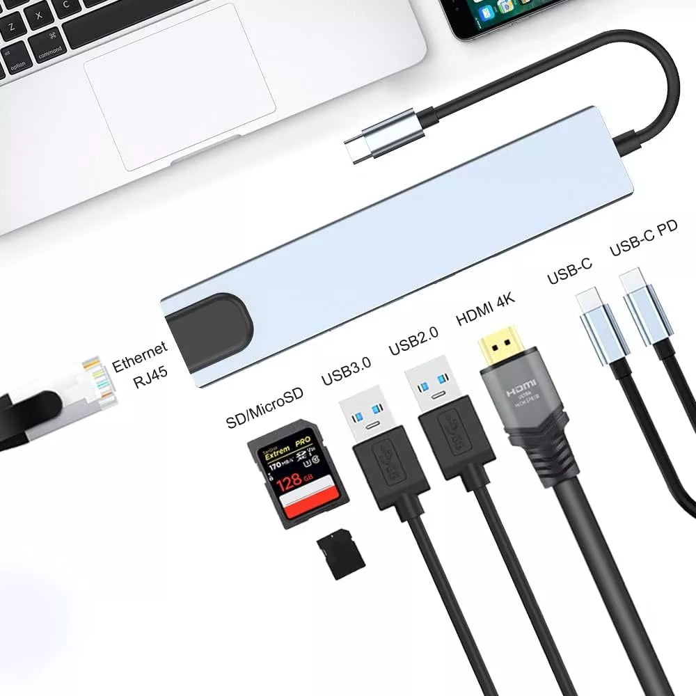 HUB USB-C 8 en 1 - Potencia y Versatilidad en un Solo Dispositivo