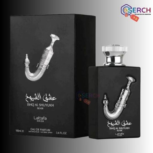 LATTAFA - ISHQ AL SHUYUKH SILVER EDP UNISEX - 3.4 oz (100 ml)