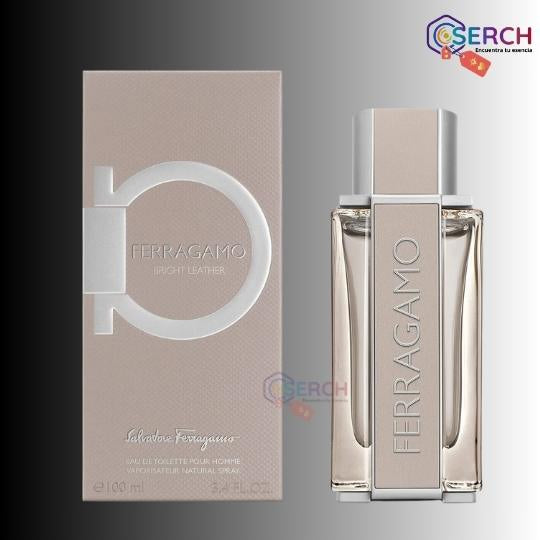 SALVATORE FERRAGAMO - BRIGHT LEATHER EDT MEN - 3.4 oz (100 ml)